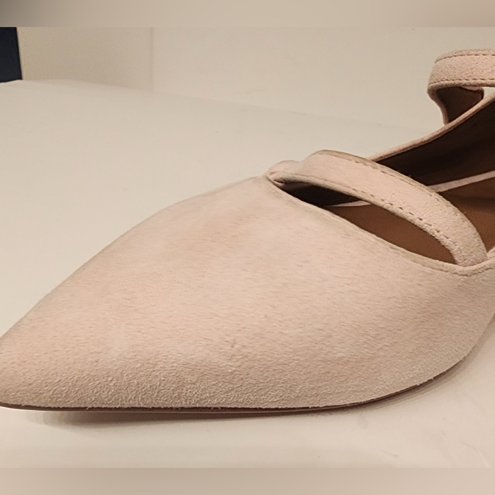 Tabitha Simmons Equipment Lynette Suede Point Toe Flats Women’s Baby Pink Size 6 - Picture 3 of 16